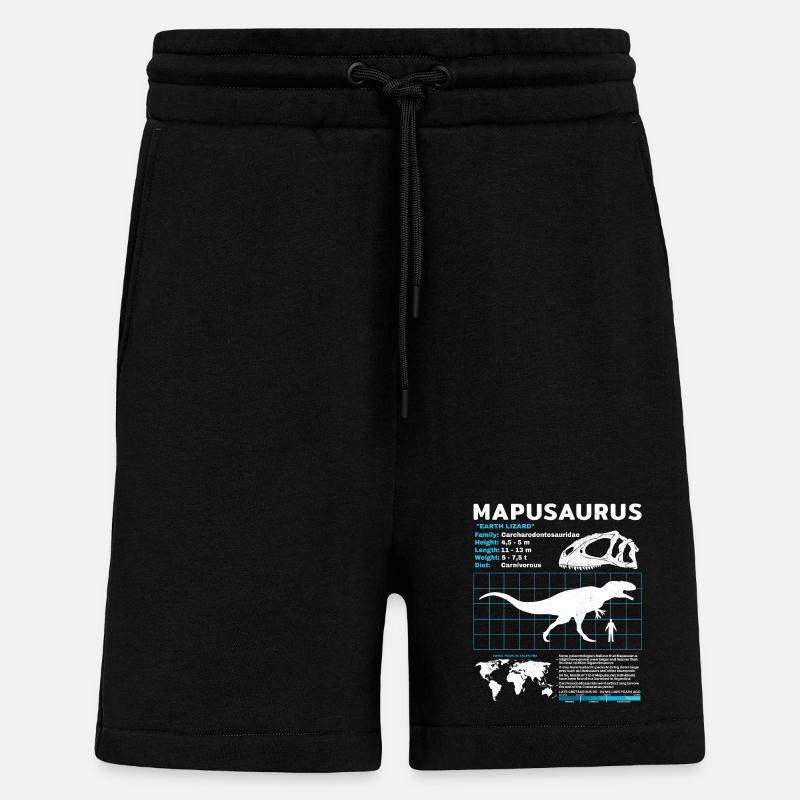 Fiche d’information sur Mapusaurus - Short bio décontracté fabriqué en UE - SOLID BLACK