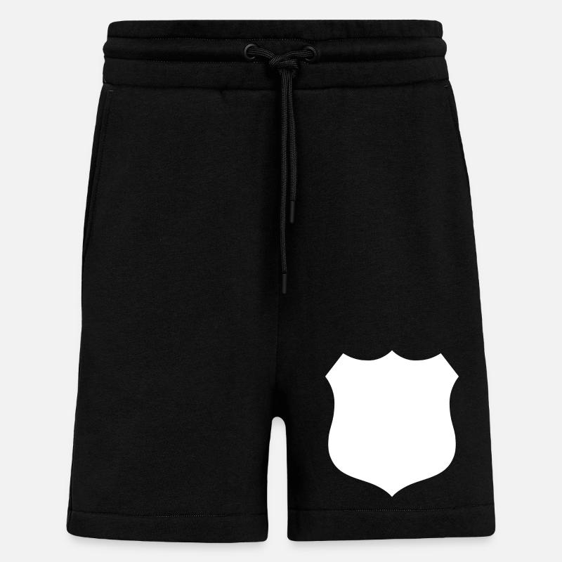 Bouclier - Short bio décontracté fabriqué en UE - SOLID BLACK