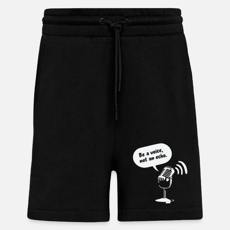 Be a Voice, Not an Echo - Shorts - made by SPREAD - SOLID BLACK