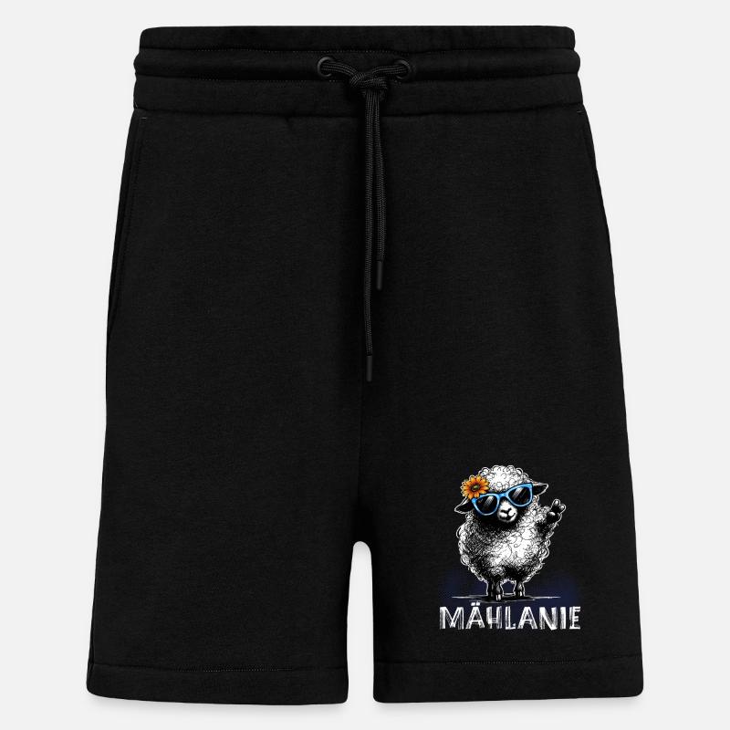 Mählanie – Naughty Sheep Pun Peace - Shorts - made by SPREAD - SOLID BLACK