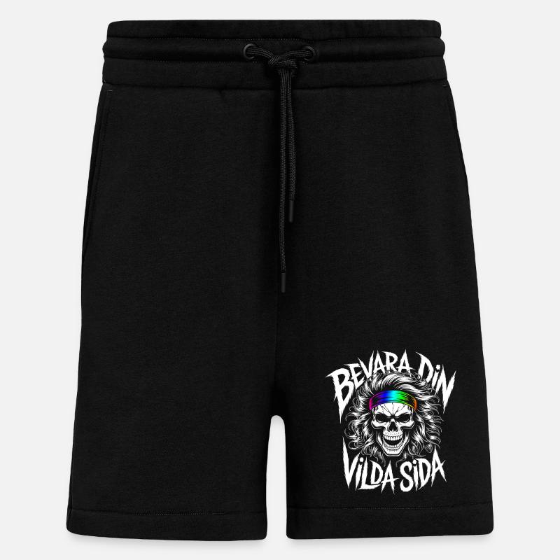 Wild Side Skull - Shorts - made by SPREAD - SOLID BLACK