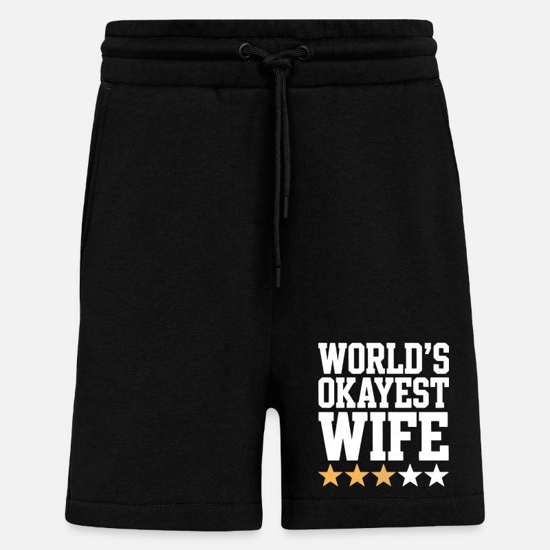 Die beste Ehefrau der Welt Tee - Shorts - made by SPREAD - SOLID BLACK