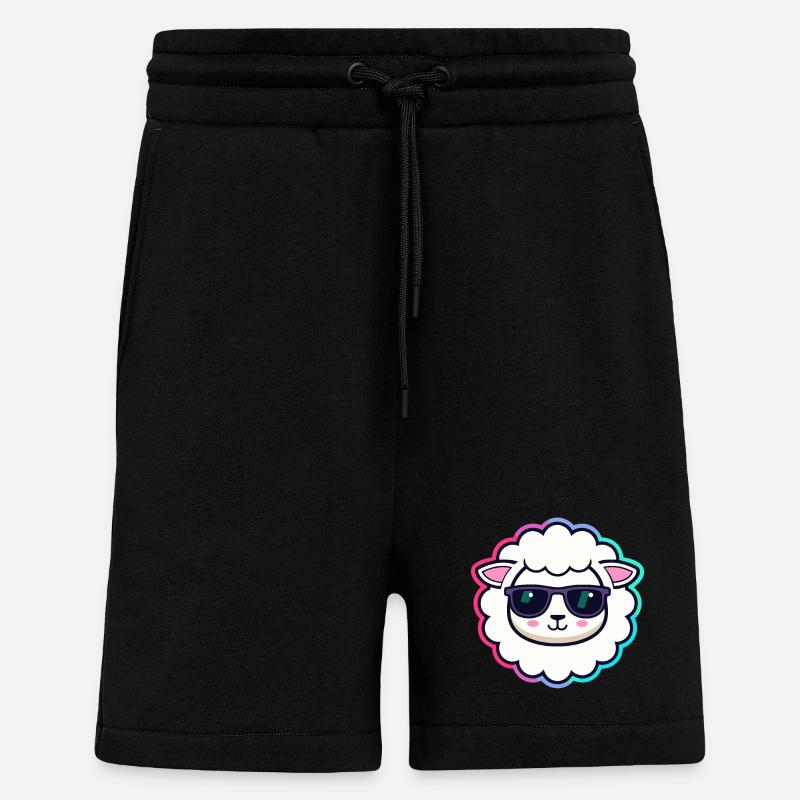 Schaf-Hipster-Brille - Shorts - made by SPREAD - SOLID BLACK