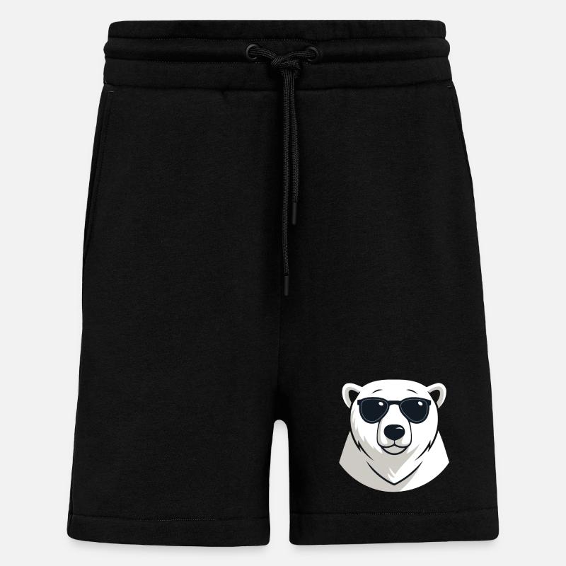 Eisbär mit dunkler Brille - Shorts - made by SPREAD - SOLID BLACK