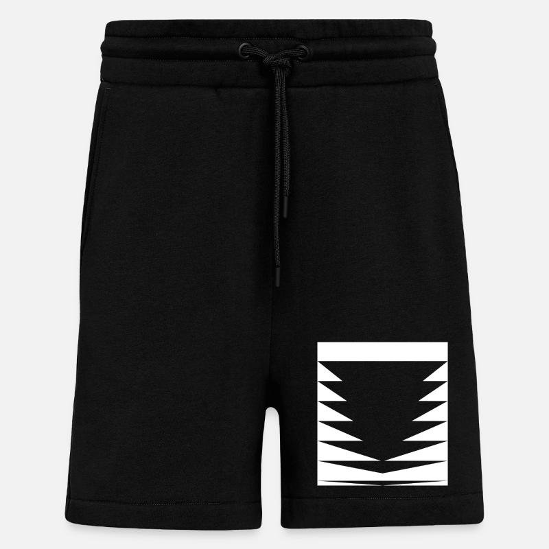 Schwarze Dreiecksmuster - Shorts - made by SPREAD - SOLID BLACK