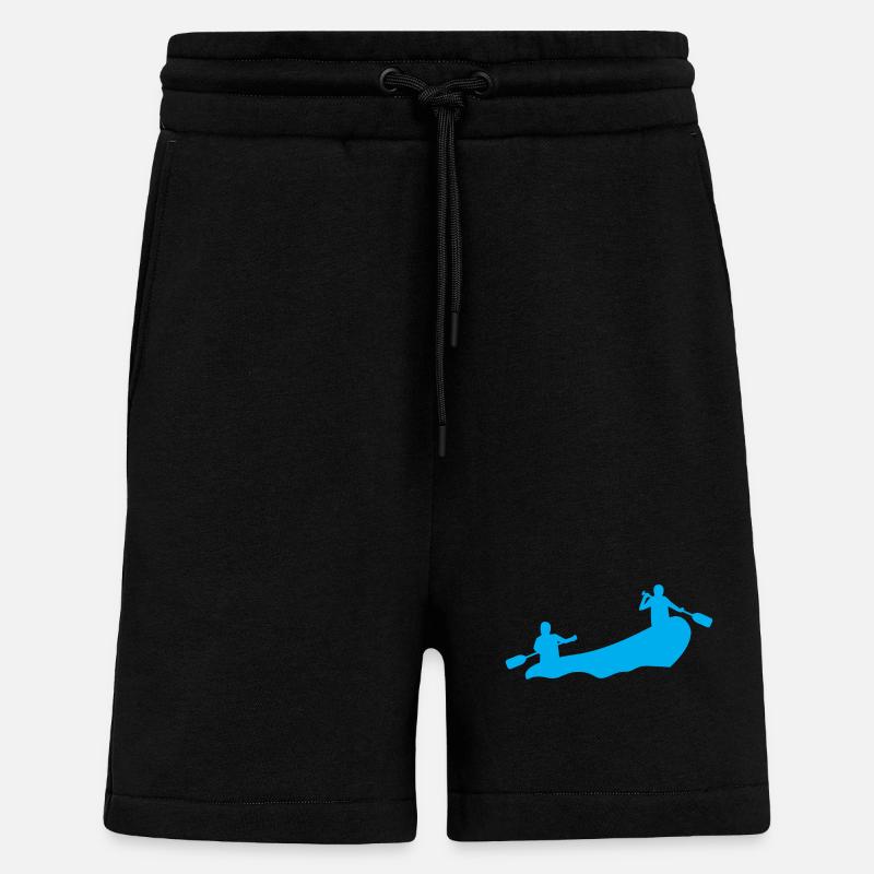 Rafting Silhouette Wildwasser Schlauchboot Fluss - Shorts - made by SPREAD - SOLID BLACK