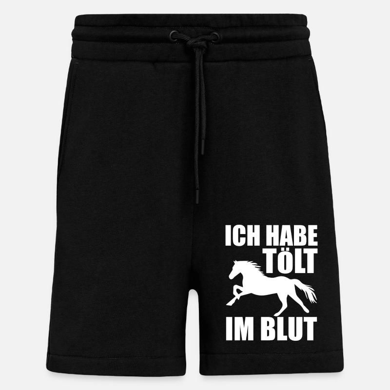 Isländer Islandpferd Islandpferde Geschenk - Shorts - made by SPREAD - SOLID BLACK