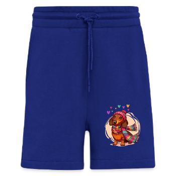 Chien Teckel Coeur Teckel Amour Teckel Propriétaire Drôle - Short bio décontracté fabriqué en UE - Iconic Blue - Devant