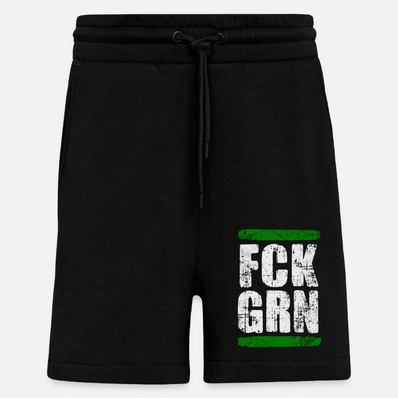 FCK GRN - Short bio décontracté fabriqué en UE - SOLID BLACK