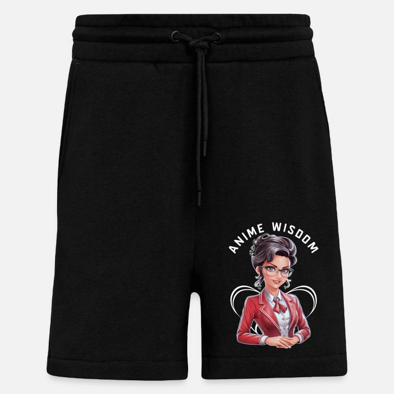 Sagesse de l’anime - Short bio décontracté fabriqué en UE - SOLID BLACK
