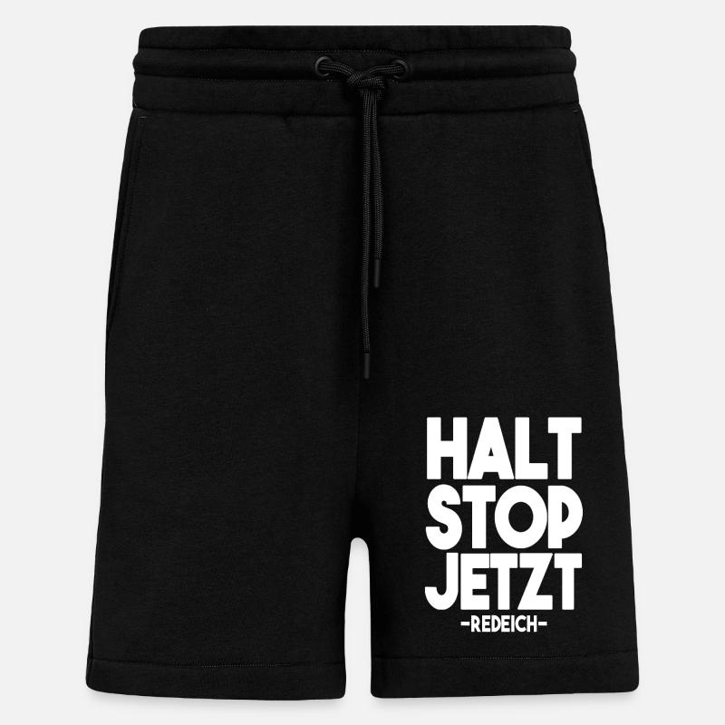 Arrêtez-vous maintenant - Short bio décontracté fabriqué en UE - SOLID BLACK