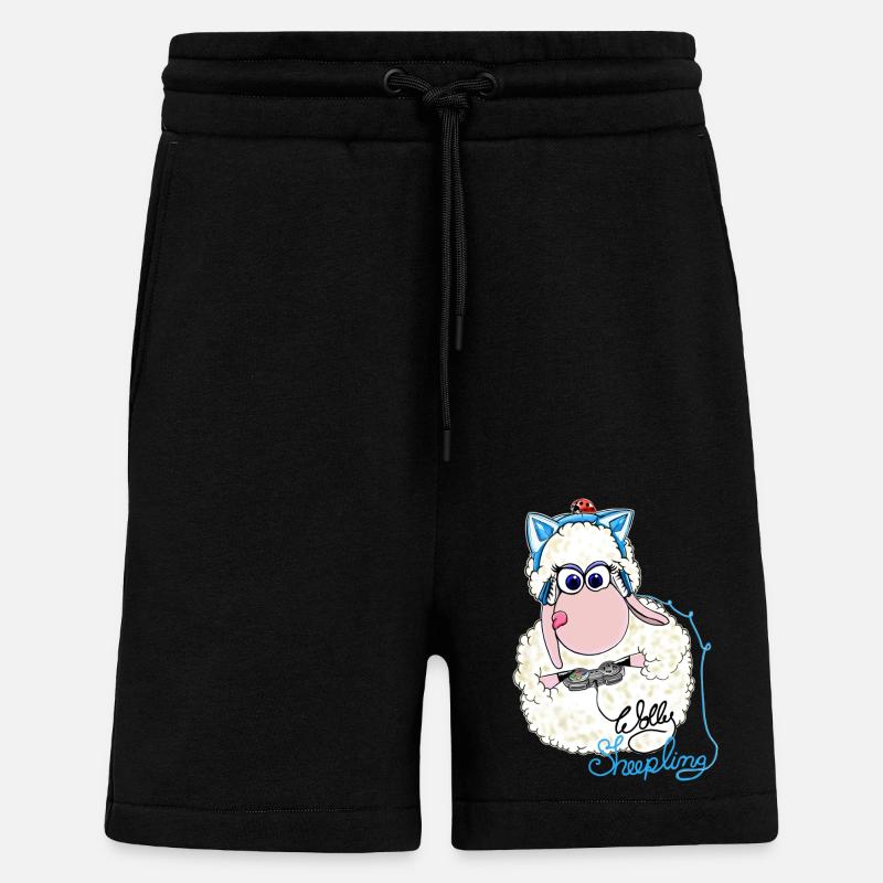 Wolly Sheepling joue - Short bio décontracté fabriqué en UE - SOLID BLACK