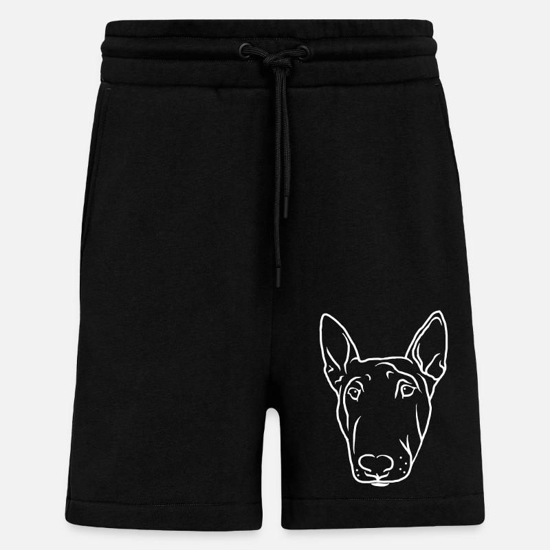 Bullterrier Kopf - Shorts - made by SPREAD - SOLID BLACK