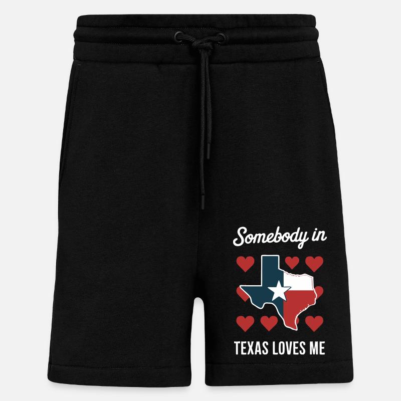 État du Texas Texans Texas - Short bio décontracté fabriqué en UE - SOLID BLACK