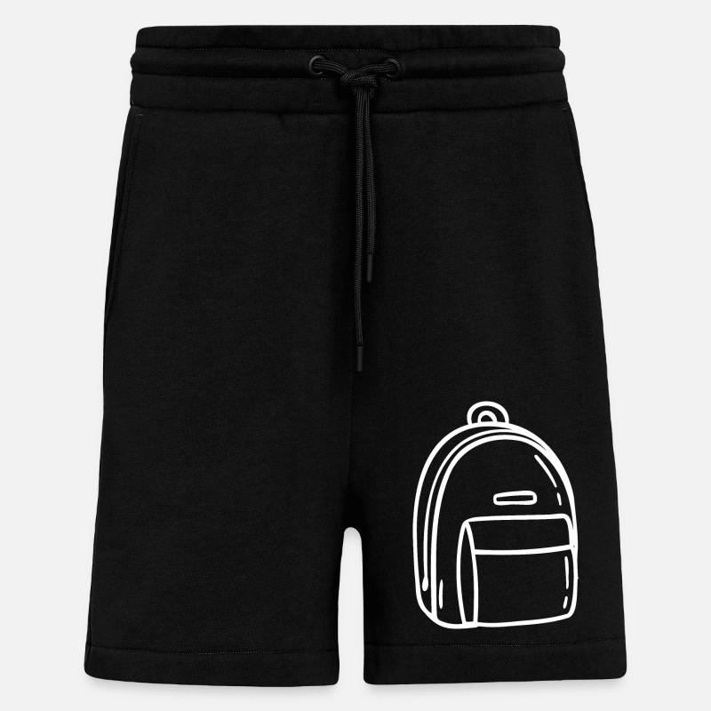 Rucksack Hand gezeichnet - Shorts - made by SPREAD - SOLID BLACK