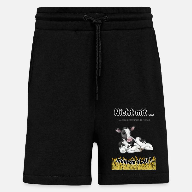 Landwirtschaft - Bauerndemo - Shorts - made by SPREAD - SOLID BLACK