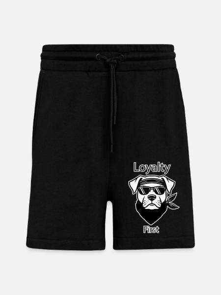 Gangster Dog - Loyalty First Design - Shorts - made by SPREAD - SOLID BLACK