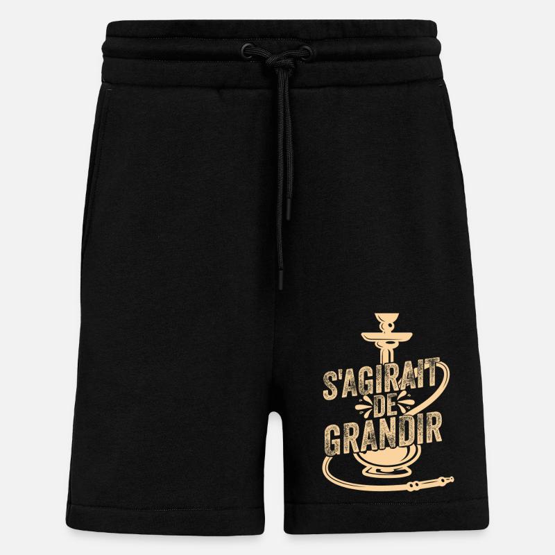 S’agirait de grandir - Short bio décontracté fabriqué en UE - SOLID BLACK