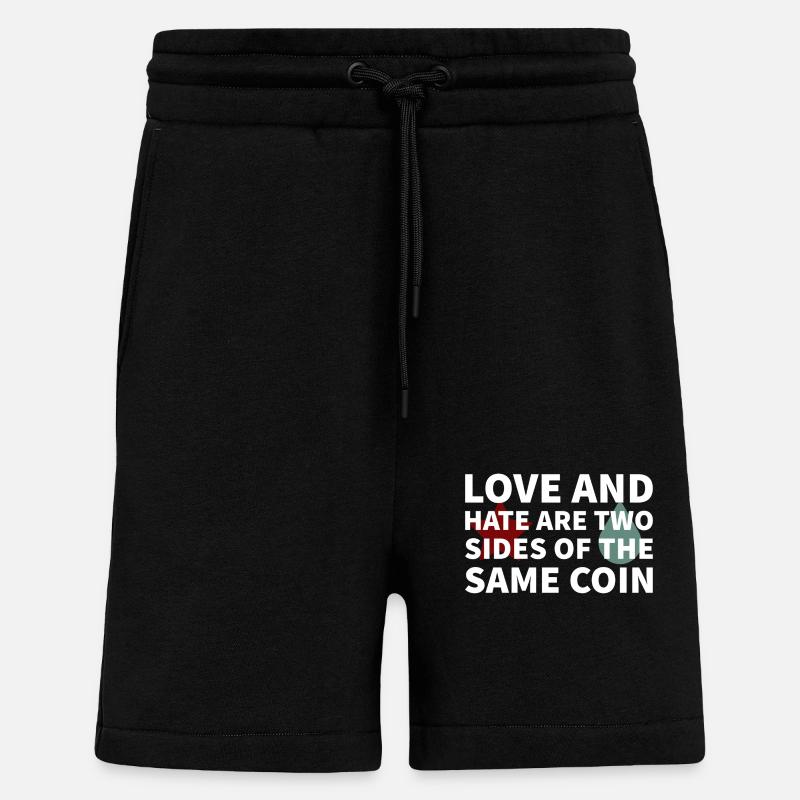 Love and Hate - Shorts - made by SPREAD - SOLID BLACK
