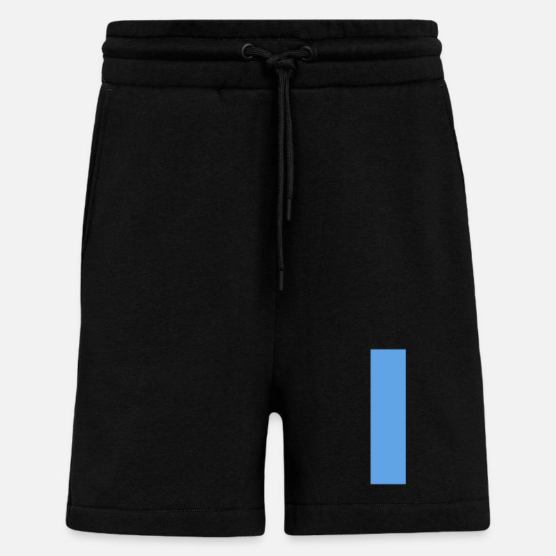 Blauer Strich durch die Mitte - Shorts - made by SPREAD - SOLID BLACK