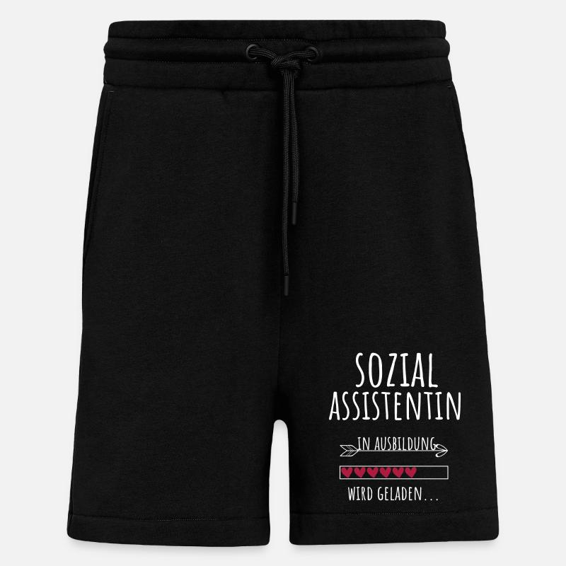 Sozialassistentin in Ausbildung Geschenk - Shorts - made by SPREAD - SOLID BLACK