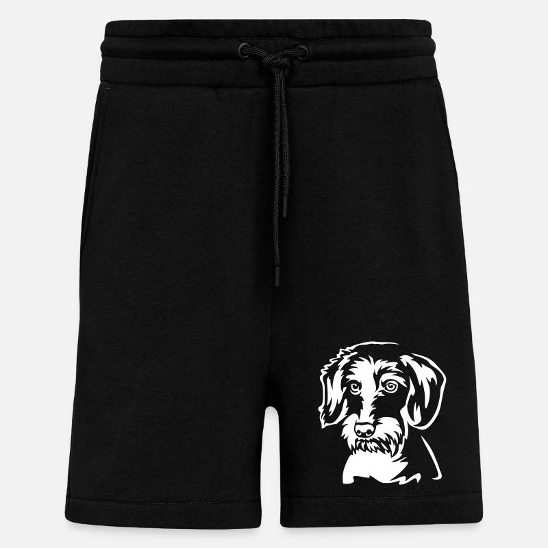Dachshund Head "BlackEdition" - Shorts - made by SPREAD - SOLID BLACK