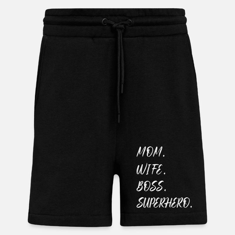 Mama Ehefrau Superheld - Shorts - made by SPREAD - SOLID BLACK