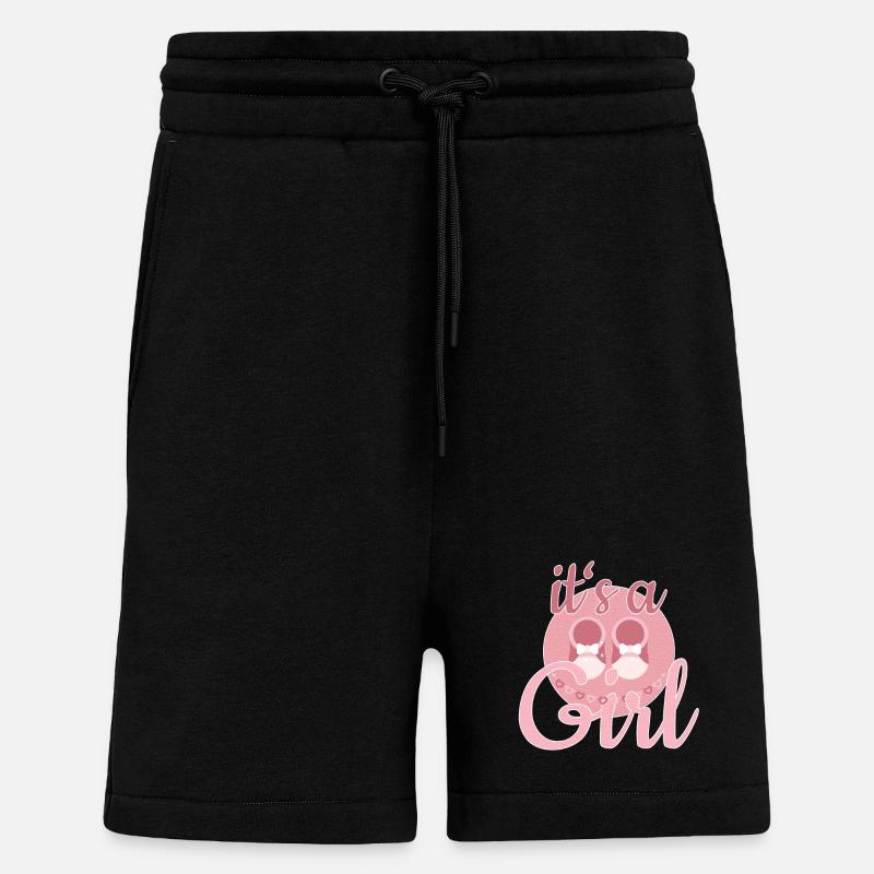 Cadeau Bébé Fille - Short bio décontracté fabriqué en UE - SOLID BLACK