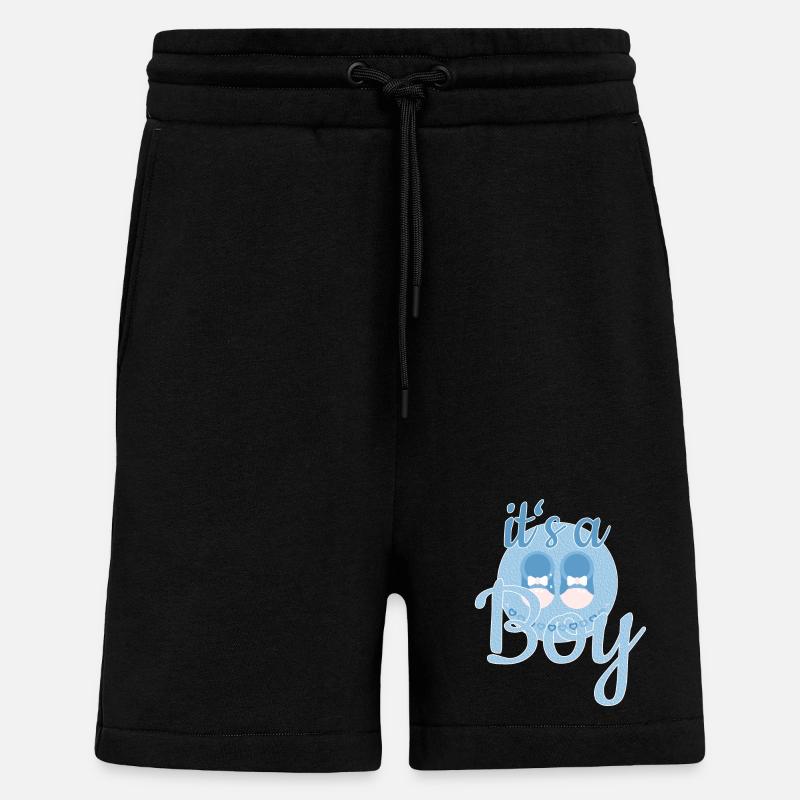 Cadeau Bébé Garçon - Short bio décontracté fabriqué en UE - SOLID BLACK