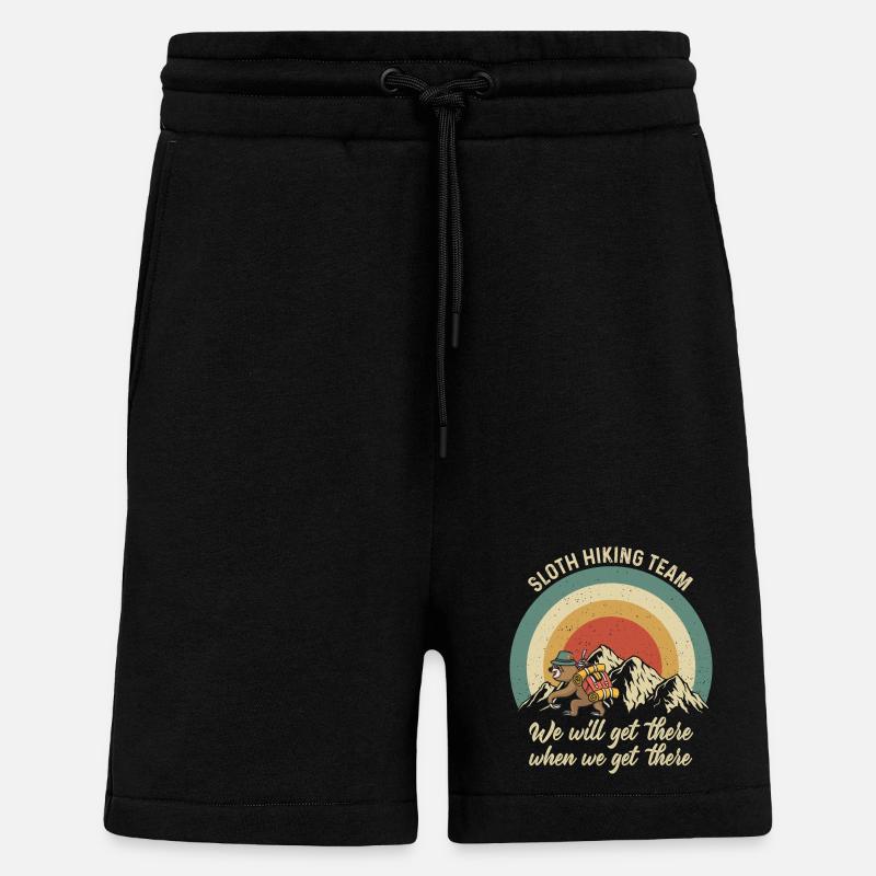 Équipe de randonnée Sloth Defectier - Short bio décontracté fabriqué en UE - SOLID BLACK