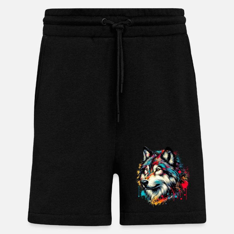 Loup - Short bio décontracté fabriqué en UE - SOLID BLACK