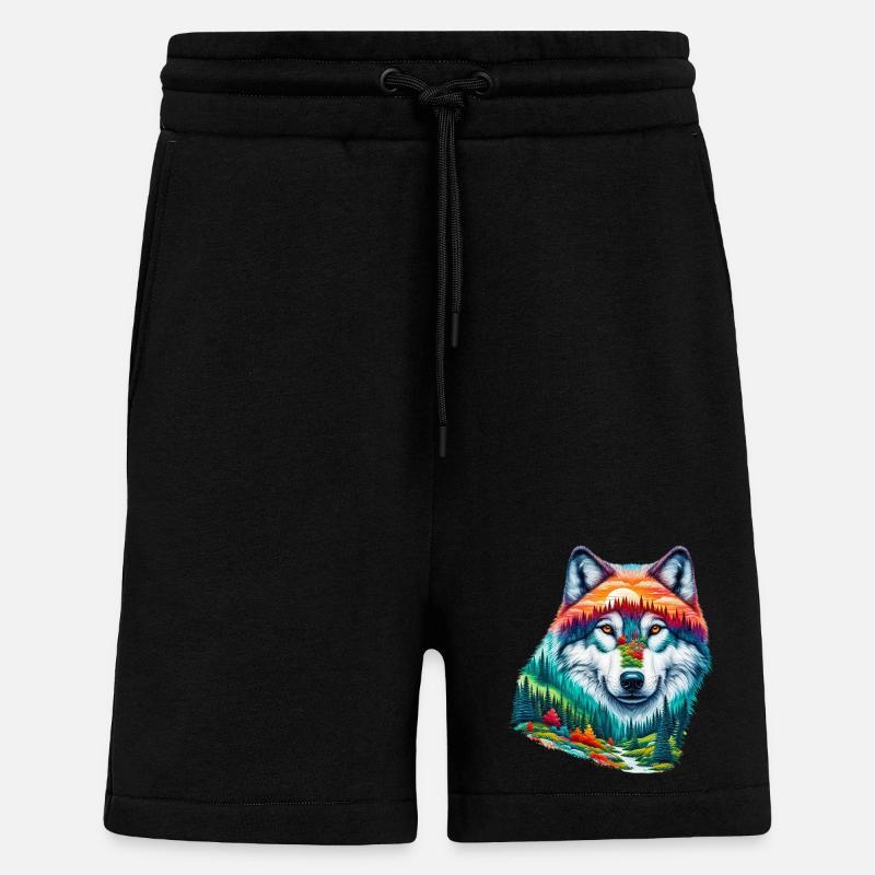 Loup - Short bio décontracté fabriqué en UE - SOLID BLACK