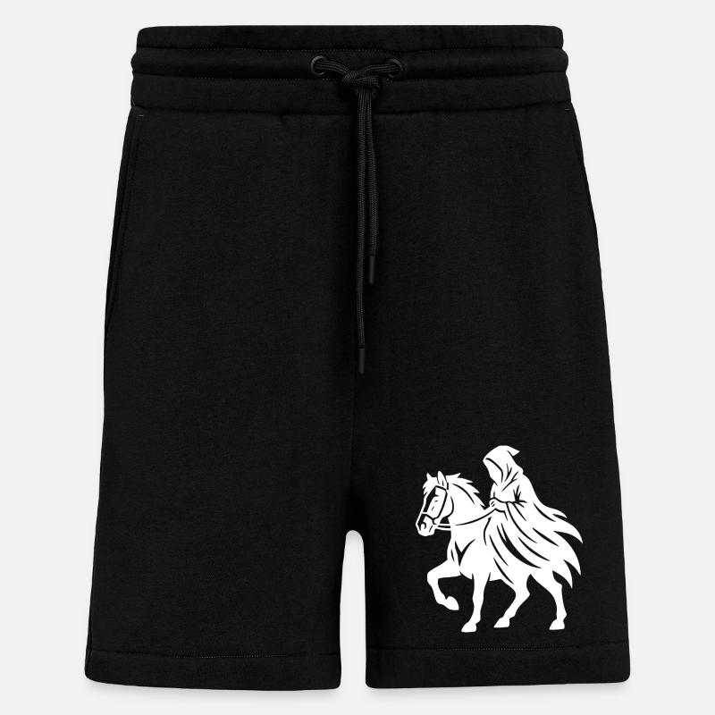 Mystischer Ritter Silhouette Design - Shorts - made by SPREAD - SOLID BLACK
