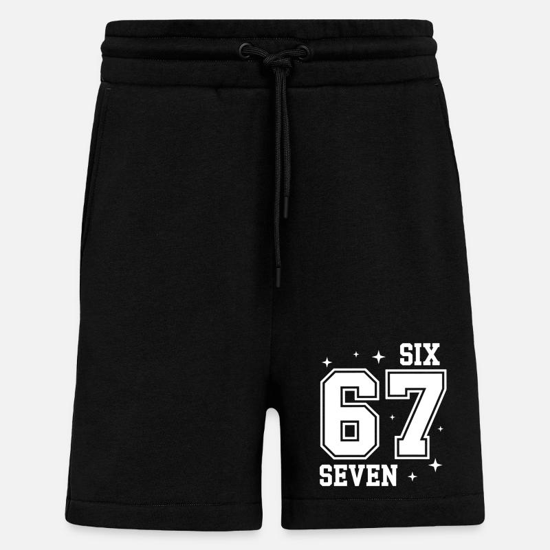 67 - Six Seven SixSeven 6-7 - Short bio décontracté fabriqué en UE - SOLID BLACK