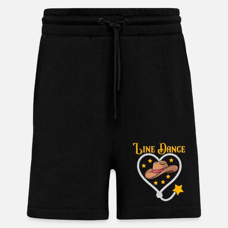 Line Dance Herz Hut - Shorts - made by SPREAD - SOLID BLACK