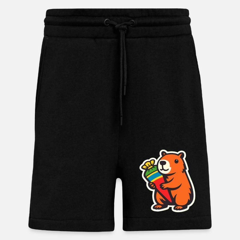 capybara einschulung - Shorts - made by SPREAD - SOLID BLACK