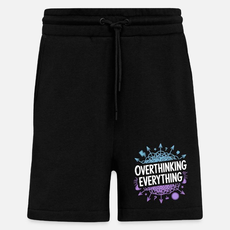 Overthinking Everything ADHD Chaos - Shorts - made by SPREAD - SOLID BLACK