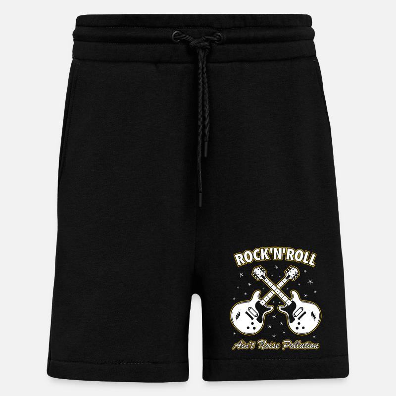 Le rock 'n' roll n’est pas de la pollution sonore - Short bio décontracté fabriqué en UE - SOLID BLACK