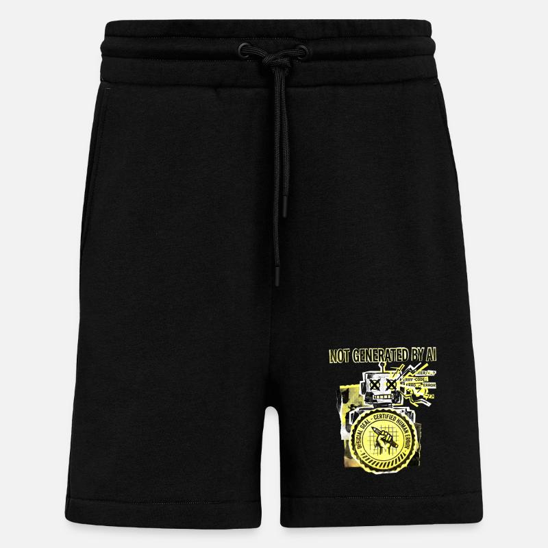AI Human Error - Shorts - made by SPREAD - SOLID BLACK