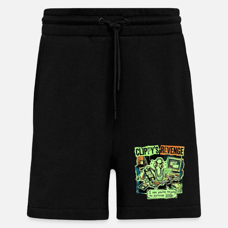 Revanche Clippy - Short bio décontracté fabriqué en UE - SOLID BLACK