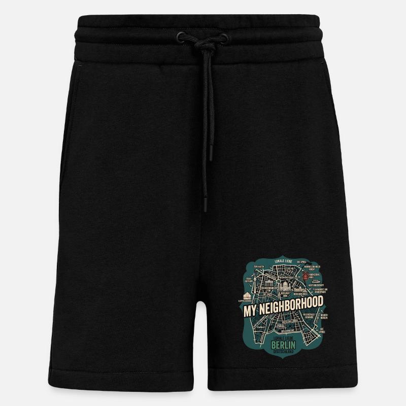 Berlin Meine Nachbarschaft - Shorts - made by SPREAD - SOLID BLACK