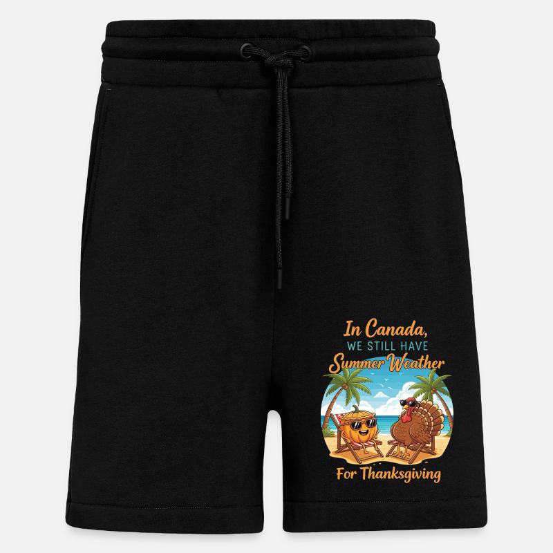 L’été au Canada - Short bio décontracté fabriqué en UE - SOLID BLACK