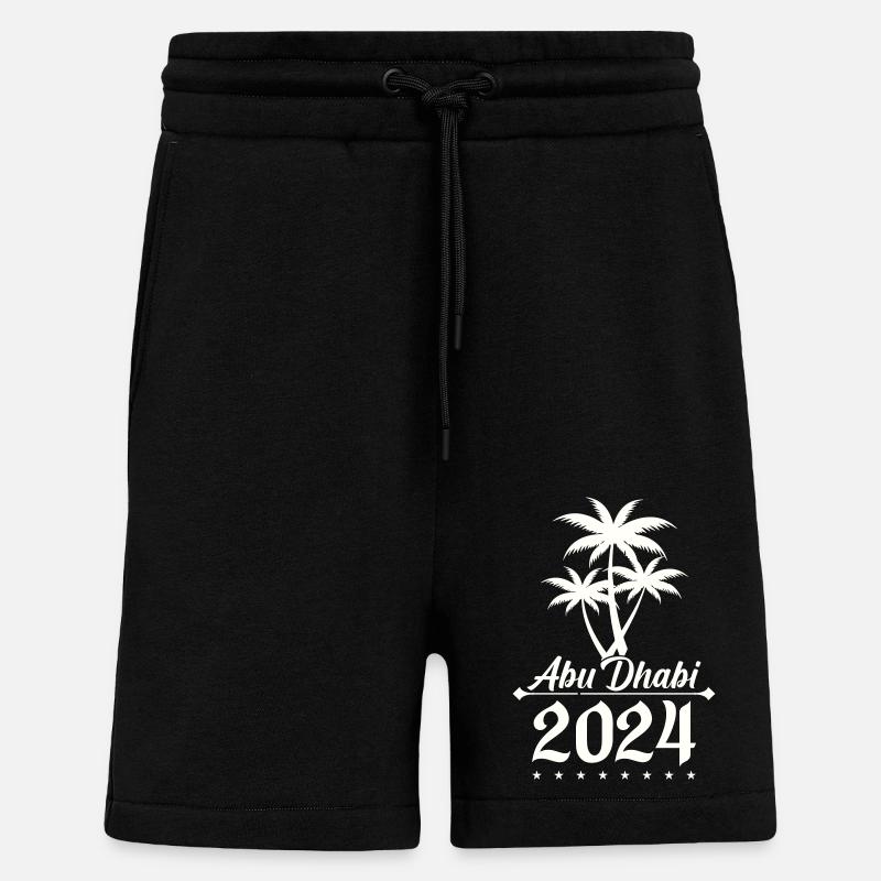 Palmiers d’Abou Dabi 2024 1 - Short bio décontracté fabriqué en UE - SOLID BLACK