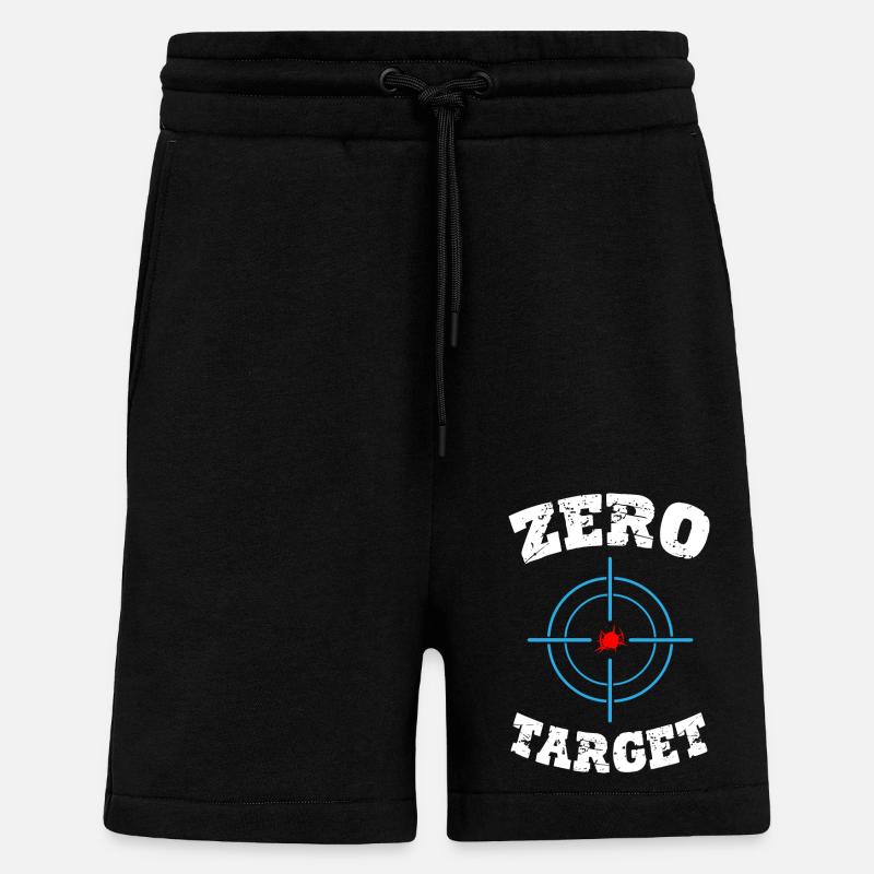 Zéro tir - Tireur d’élite - Short bio décontracté fabriqué en UE - SOLID BLACK