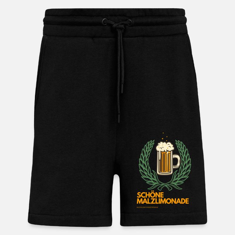 Lustiger Bier Spruch Design - Shorts - made by SPREAD - SOLID BLACK