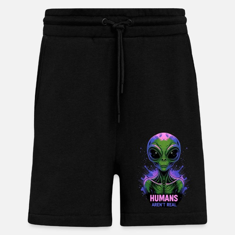 Alien 👽 - Shorts - made by SPREAD - SOLID BLACK