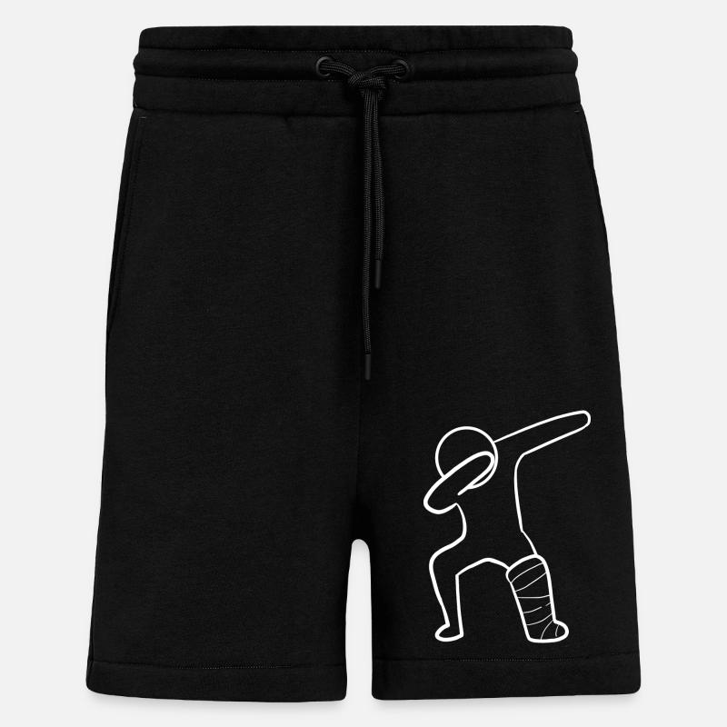 Jambe cassée - Short bio décontracté fabriqué en UE - SOLID BLACK