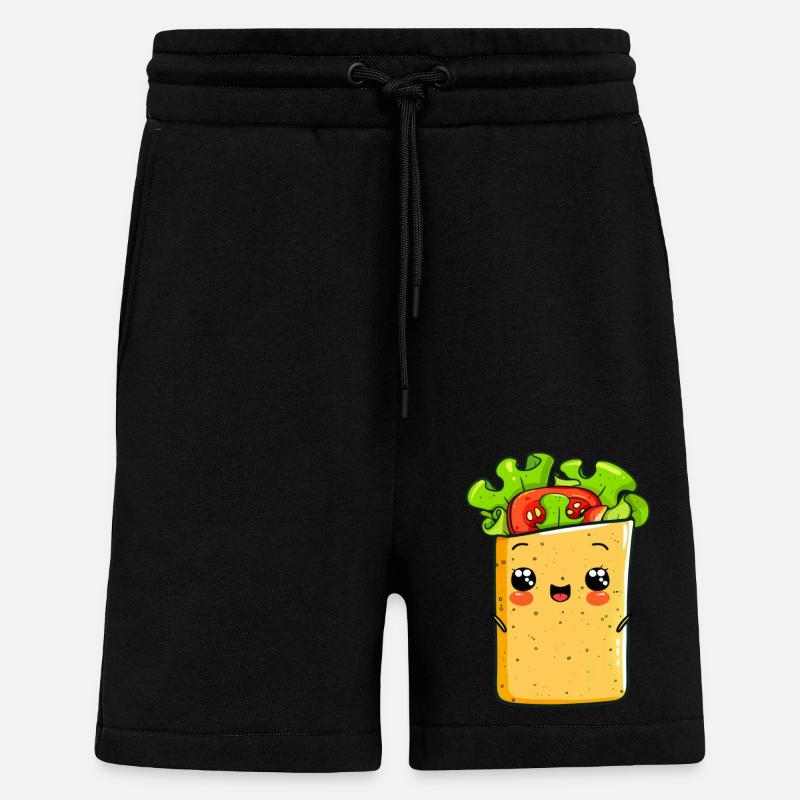 Lustiger Wrap Comic - Shorts - made by SPREAD - SOLID BLACK