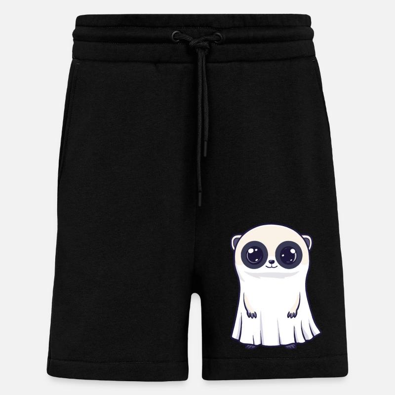 Erdmännchen Halloween Comic Geist - Shorts - made by SPREAD - SOLID BLACK