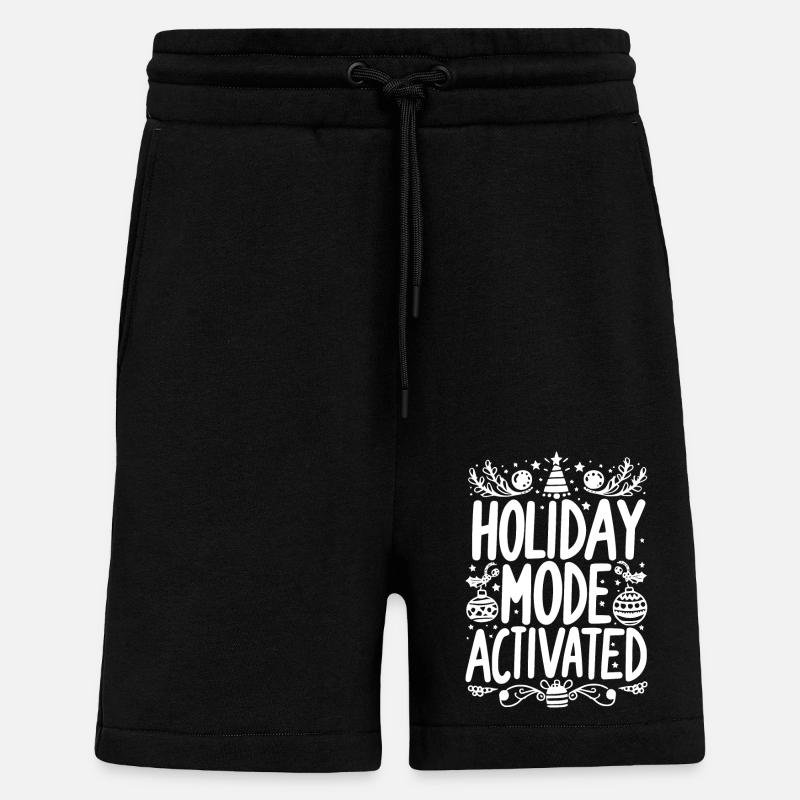 Mode vacances activé - Short bio décontracté fabriqué en UE - SOLID BLACK